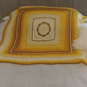 Hooked on Sunshine Pattern Mash-up Unisex Yellow Ombre Baby Afghan/Blanket